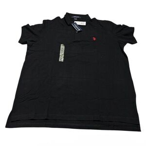 U.S. Polo Assn. Black Polo Shirt with Red Logo